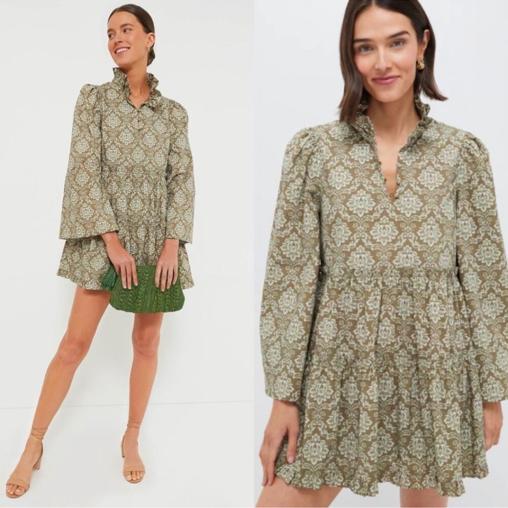 Hyacinth House olive Printed Russell Mini Dress NWT Size Medium